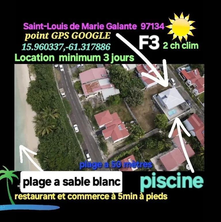 Villa 911, Piscine Et Plage A 1 Minute Saint-Louis